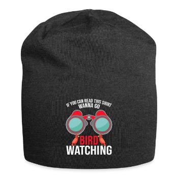 Vogelbeobachtung Vögel Vogelgeschenk - Jersey-Beanie - Anthrazit - Vorne