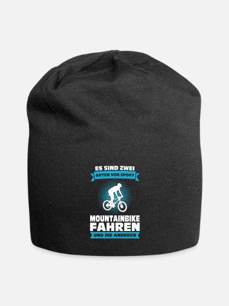 Mountainbike Downhill Mountainbike Fahrer Geschenk - Jersey-Beanie - Schwarz