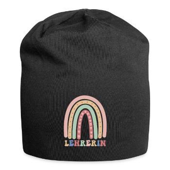 Klassenlehrerin Vintage Regenbogen Lehrerin - Jersey-Beanie - Schwarz - Vorne
