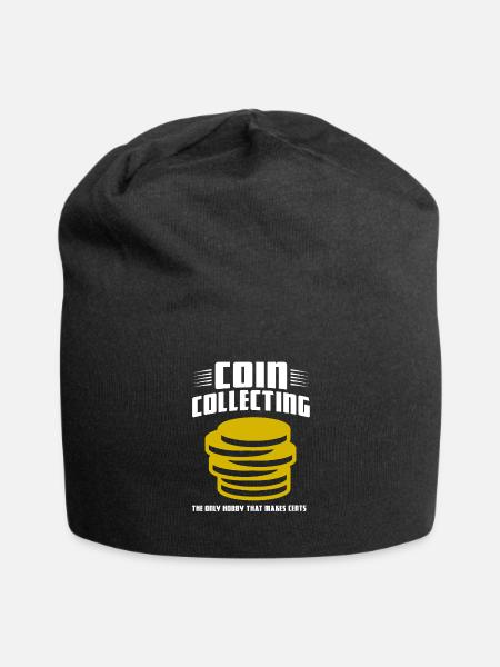 Münzen Münzen Sammler Numismatiker Geschenk - Jersey-Beanie - Schwarz