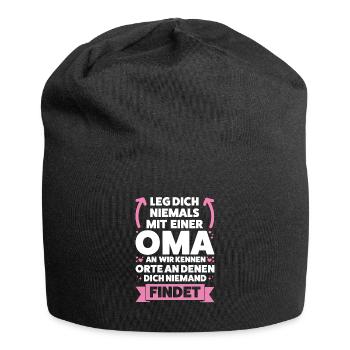 Oma Großmutter Großmütter Geschenk - Jersey-Beanie - Schwarz - Vorne