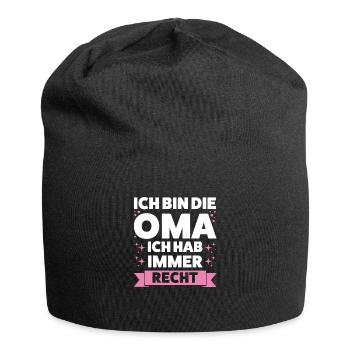 Oma Großmutter Großmütter Geschenk - Jersey-Beanie - Schwarz - Vorne