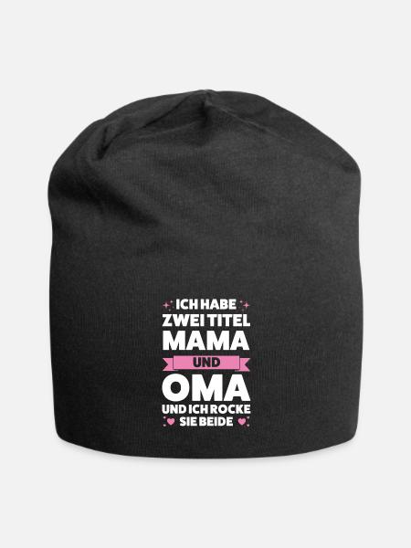Oma Großmutter Großmütter Geschenk - Jersey-Beanie - Schwarz