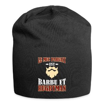 Mec Parfait Homme Barbu Rugbyman - Bonnet en jersey - noir - Devant