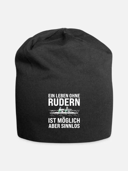 Rudern Sport Ruderer Geschenk - Jersey-Beanie - Schwarz