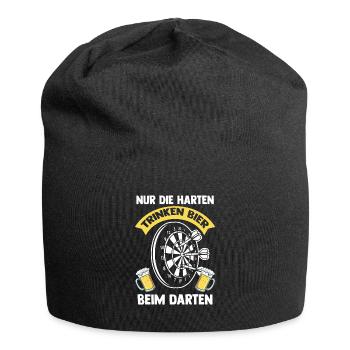 Dart Bier Dartsport Geschenk - Jersey-Beanie - Schwarz - Vorne