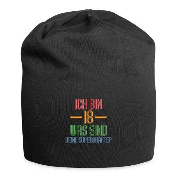18. Geburtstag 18 Jahre 18 Jahre alt Geschenk - Jersey-Beanie - Schwarz - Vorne