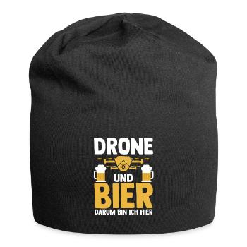 Drohne Pilot Quadcopter Geschenk - Jersey-Beanie - Schwarz - Vorne