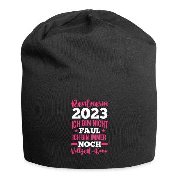 Rentnerin 2023 Oma Rentnerin Geschenk - Jersey-Beanie - Schwarz - Vorne
