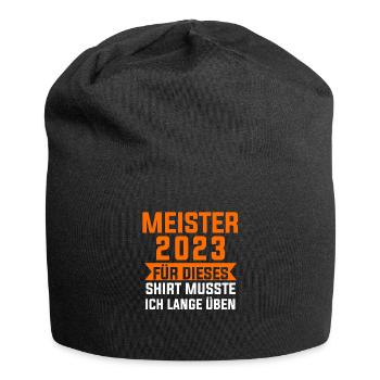 Meister 2023 Prüfung Handwerksmeister Geschenk - Jersey-Beanie - Schwarz - Vorne