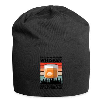 Whiskey trinken Whiskey trinken Whiskey Geschenk - Jersey-Beanie - Schwarz - Vorne