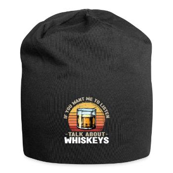 Whiskey trinken Whiskey trinken Whiskey Geschenk - Jersey-Beanie - Schwarz - Vorne