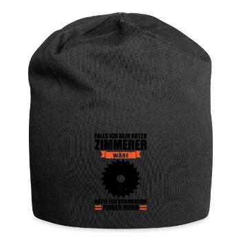 Zimmermann Beruf Zimmerei Geschenk - Jersey-Beanie - Schwarz - Vorne