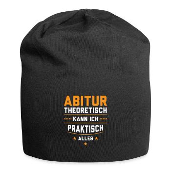 Abitur Abschluss Schulabschluss Geschenk - Jersey-Beanie - Schwarz - Vorne