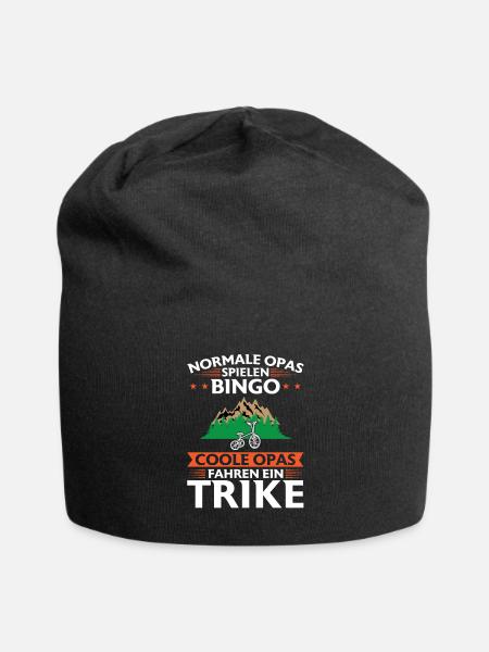 Trike Opa Triker Geschenk - Jersey-Beanie - Schwarz