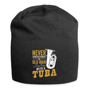 Tuba Orchester Musiker im Ruhestand - Jersey-Beanie - Schwarz - Vorne