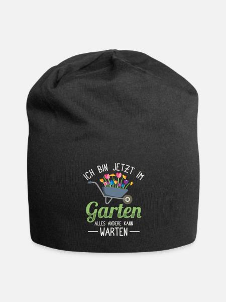 Ich bin jetzt im Garten Gärtner Hobbygärtner - Jersey-Beanie - Schwarz