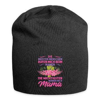 Mutter Mama Tochter Geschenk - Jersey-Beanie - Schwarz - Vorne