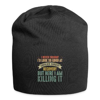 Schulterchirurgie Schulterchirurgie Erholung Gesch - Jersey-Beanie - Schwarz - Vorne