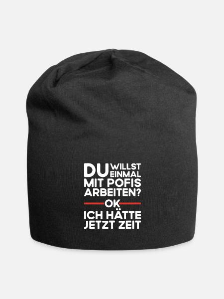 Einmal mit Profis Arbeiten Lustiges Handwerker - Jersey-Beanie - Schwarz