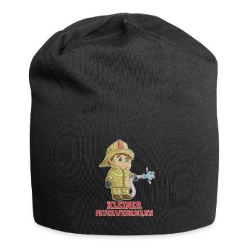 kleiner Feuerwehrmann Jungen Feuerwehr - Jersey-Beanie - Schwarz - Vorne