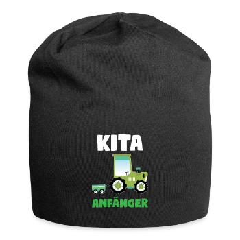 Kita Anfänger Traktor Kita-Anfang Geschenk - Jersey-Beanie - Schwarz - Vorne