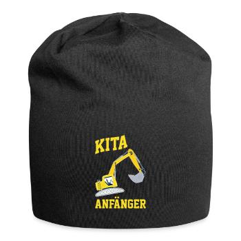 Kita Anfänger Bagger Kita-Anfang Geschenk - Jersey-Beanie - Schwarz - Vorne