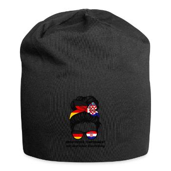 Deutsche Kroatin Deutsch Geschenk - Jersey-Beanie - Schwarz - Vorne