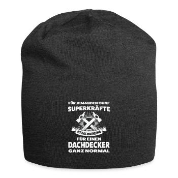 Dachdecker Beruf Dachdeckerei Geschenk - Jersey-Beanie - Anthrazit - Vorne
