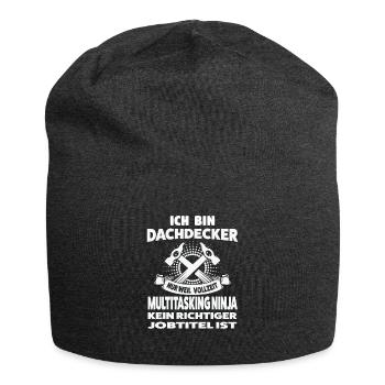 Dachdecker Beruf Dachdeckerei Geschenk - Jersey-Beanie - Anthrazit - Vorne