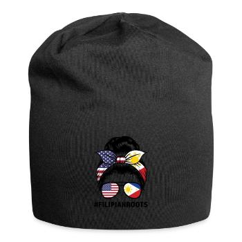 Philippinisch Filipino Philippinisches Geschenk - Jersey-Beanie - Schwarz - Vorne
