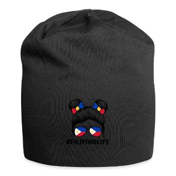 Philippinisch Filipino Philippinisches Geschenk - Jersey-Beanie - Schwarz - Vorne