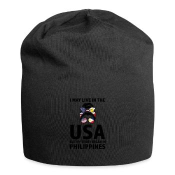 Philippinisch Filipino Philippinisches Geschenk - Jersey-Beanie - Schwarz - Vorne