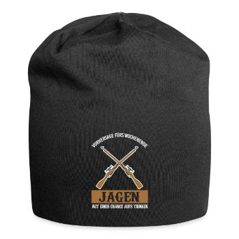 Jagen Jagd Jägerin Geschenk - Jersey-Beanie - Schwarz - Vorne