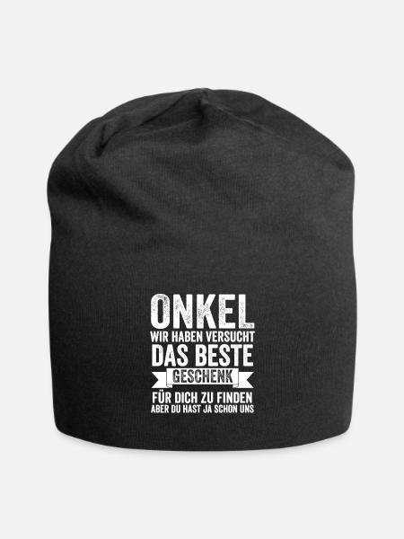 Onkel Familie Onkels Geschenk - Jersey-Beanie - Schwarz
