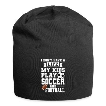 baller fussball baller Geschenk - Jersey-Beanie - Schwarz - Vorne