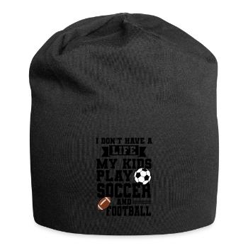 baller fussball baller Geschenk - Jersey-Beanie - Schwarz - Vorne