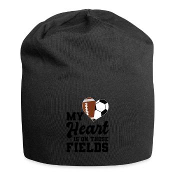baller fussball baller Geschenk - Jersey-Beanie - Schwarz - Vorne