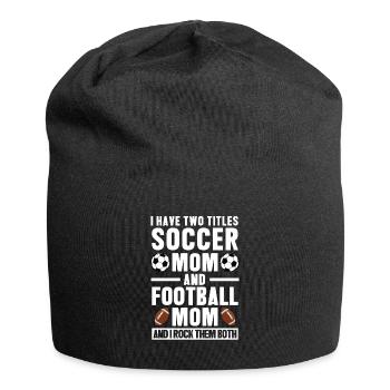 baller fussball baller Geschenk - Jersey-Beanie - Schwarz - Vorne