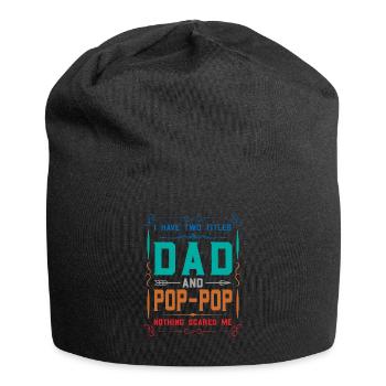pop-pop Vatertag pop-pop Geschenk - Jersey-Beanie - Schwarz - Vorne