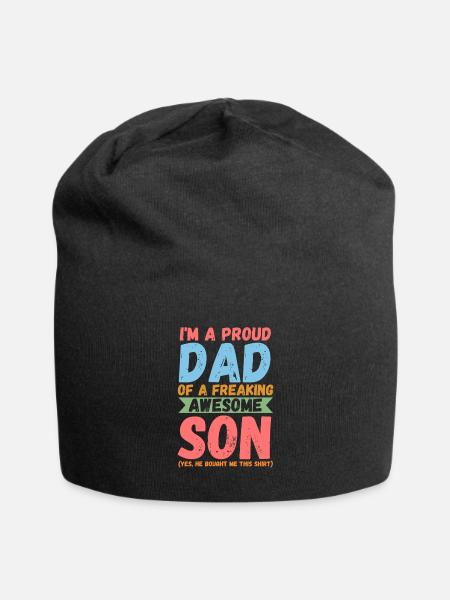 Papa Vatertag Papa Geschenk - Jersey-Beanie - Schwarz