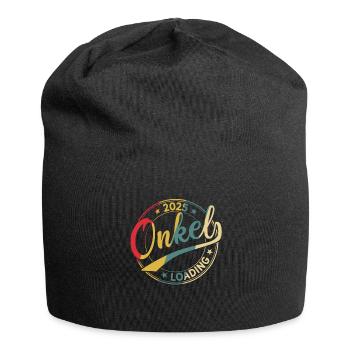 Onkel 2025 Loading Retro Werdender Onkel 2025 - Jersey-Beanie - Schwarz - Vorne