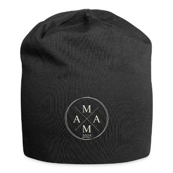Mama Est 2025 Mutter 2025 Level zur Mama 2025 - Jersey-Beanie - Schwarz - Vorne
