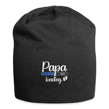 Papa 2025 Loading Pregnant 2025 Papa Est. 2025 - Jersey Beanie - black - Front