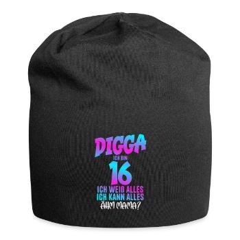 Digga I'm 16 I Know Everything 16th Birthday - Jersey Beanie - black - Front