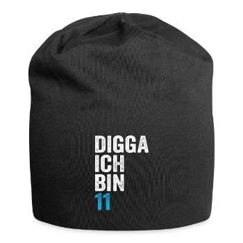 Digga ich bin 11. Geburtstag Junge 11. Geburtstag - Jersey-Beanie - Schwarz - Vorne
