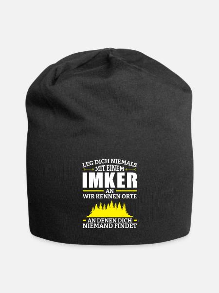 Imker Bienen Imkern Geschenk - Jersey-Beanie - Schwarz