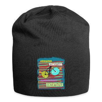 Tischtennis und Radfahren mein Sport - Jersey-Beanie - Schwarz - Vorne
