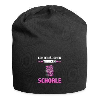 Schorle Pfälzer Dubbeglas Geschenk - Jersey-Beanie - Schwarz - Vorne
