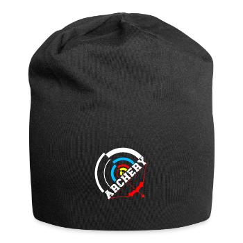 Bogenschützen immer mit Bogen unterwegs. - Jersey-Beanie - Schwarz - Vorne